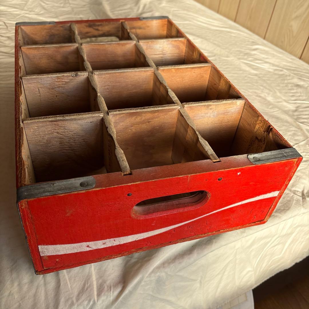 Coca-Cola レトロ木製収納ボックス　コカ・コーラ　木箱　アンティーク