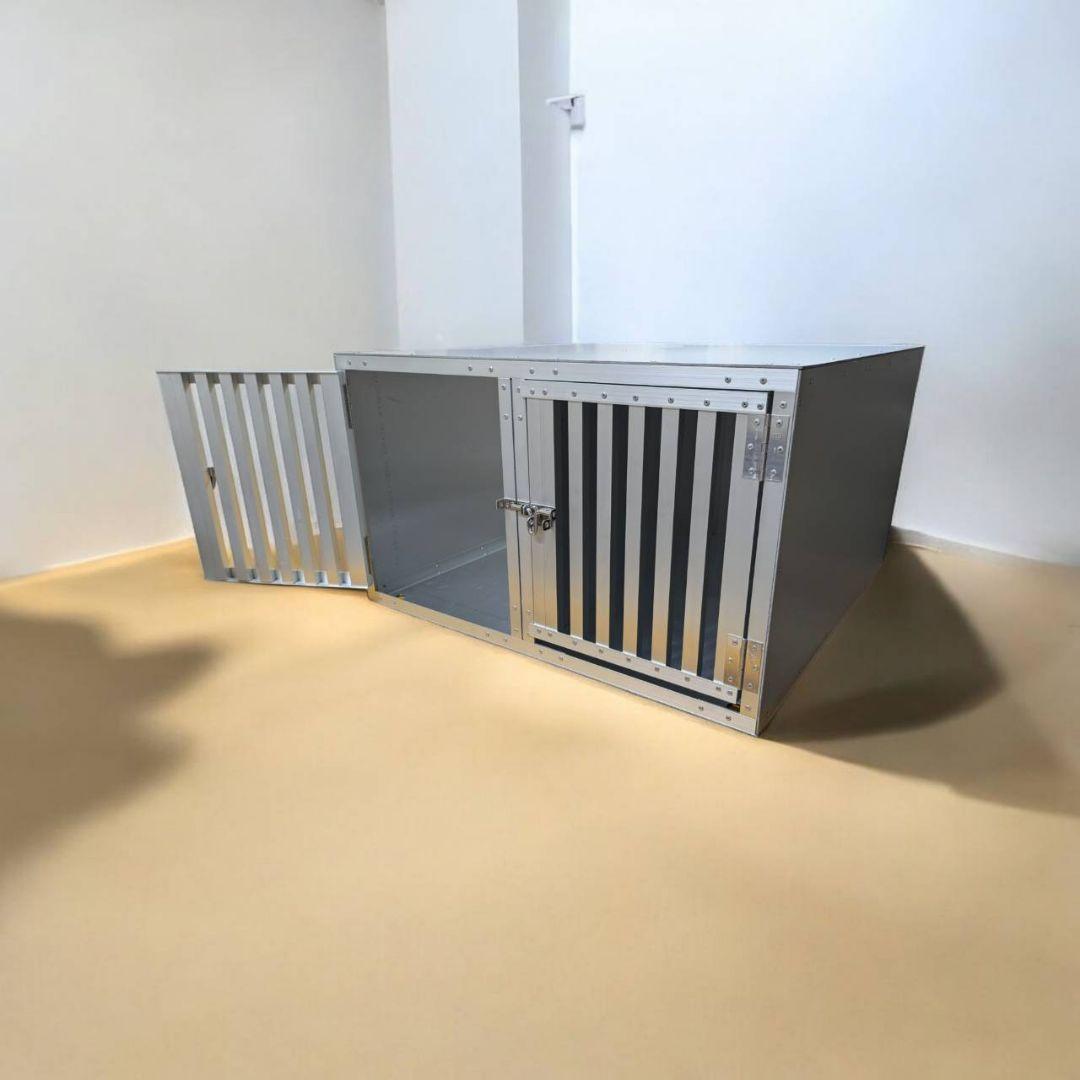 アルミドッグケージ 2頭用 ✳ 中型犬　車載用