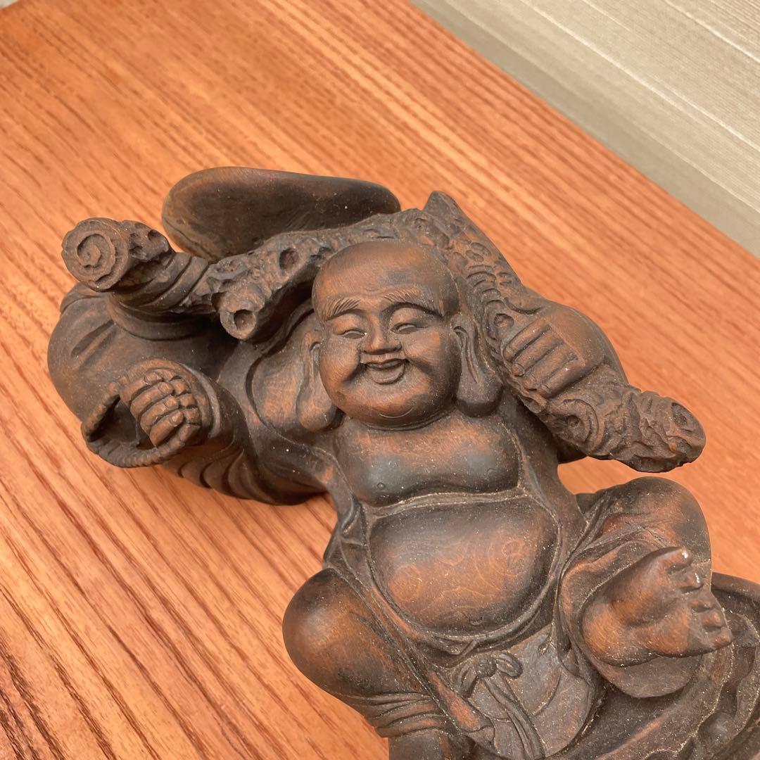 七福神　布袋尊　布袋さん　木彫