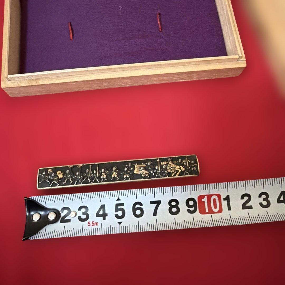 骨董品　古美術　金銀象嵌 赤銅魚々子地小柄 趣深き逸品です　刀装具