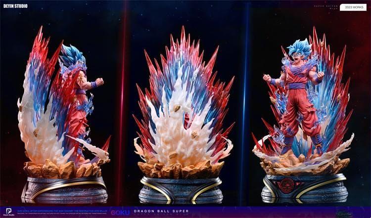 新品未開封『ドラコンボール』超サイヤ人ゴッドSS界王拳ガレージキット スタチュー