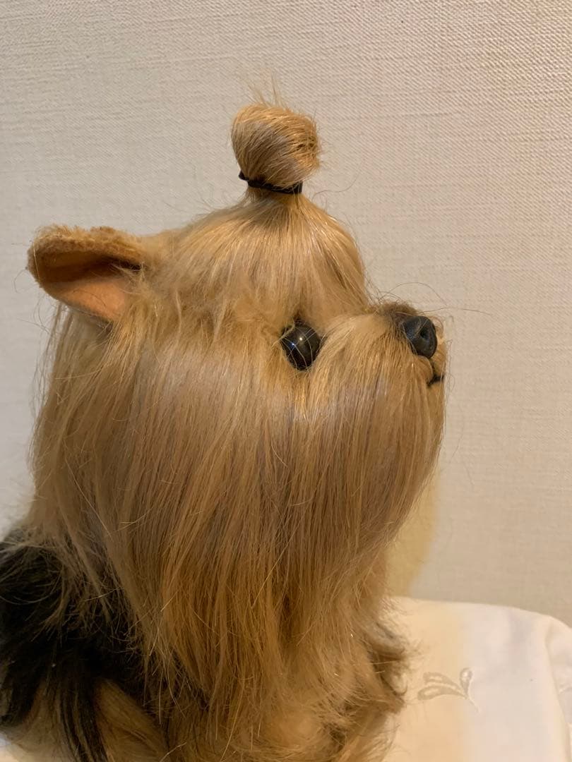 【ドレッシー　ペット】ヨークシャーテリア ぬいぐるみ　日本製　昭和レトロ
