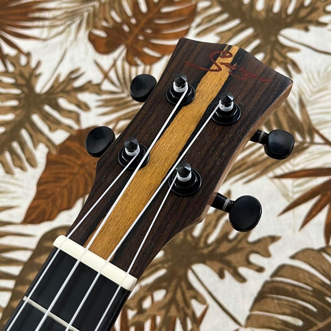 【高級材】Smijer黒檀材とシャム柿のコンサート・ウクレレ【ウクレレ専門店】