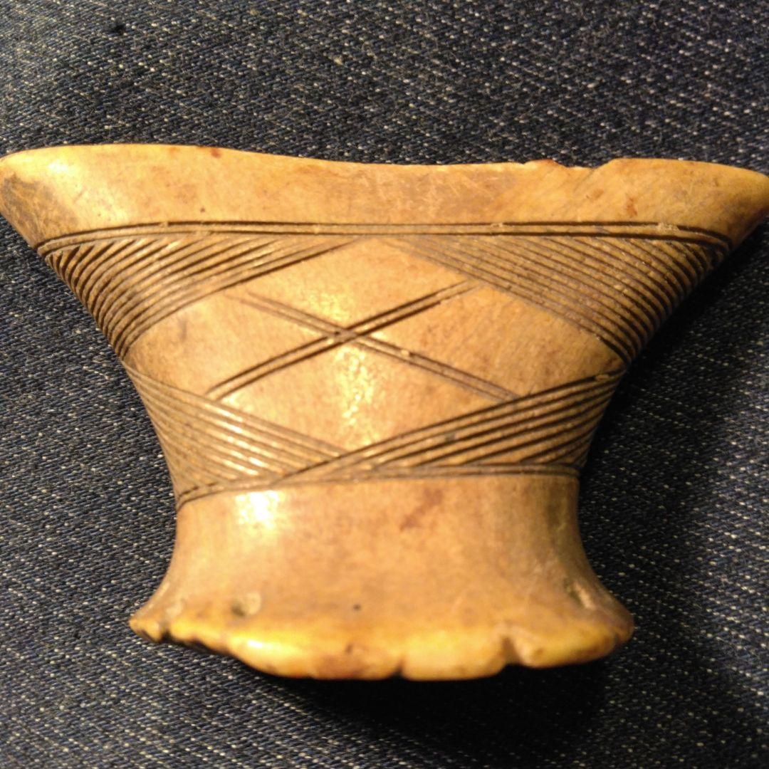 幾何学模様の　1860年代　オブジェ　ボーン幾何学模様