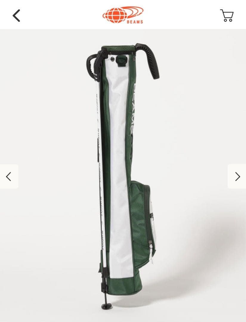 BEAMS GOLF キャディバッグ スタンド付き グリーン