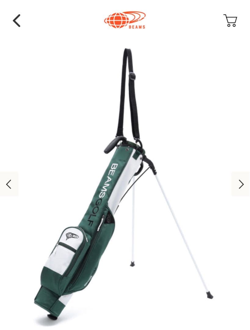 BEAMS GOLF キャディバッグ スタンド付き グリーン