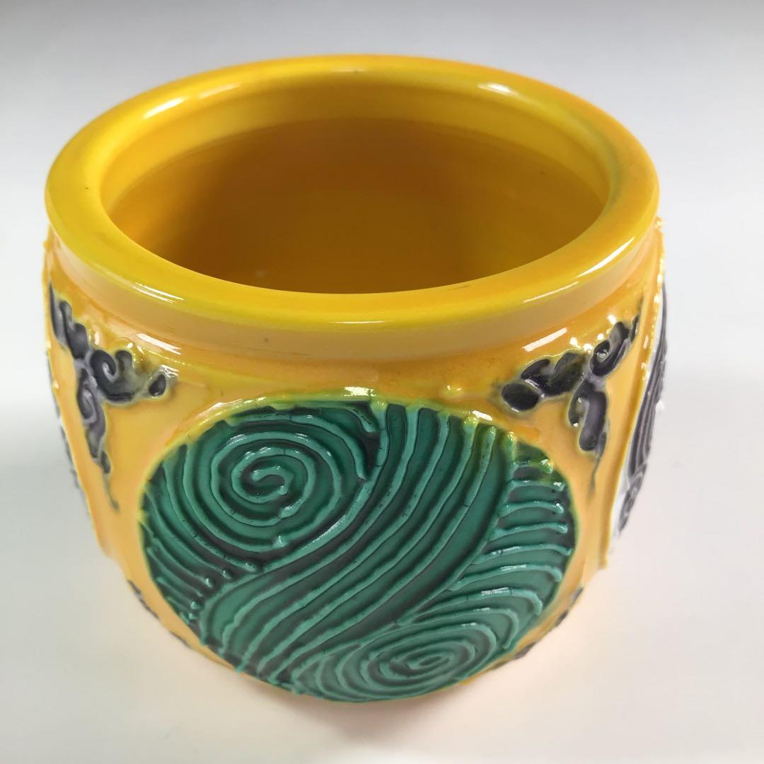 Ｒ１４６　皆具　『平安　昭阿弥造』『黄交趾』『台子皆具』　共箱　茶道具