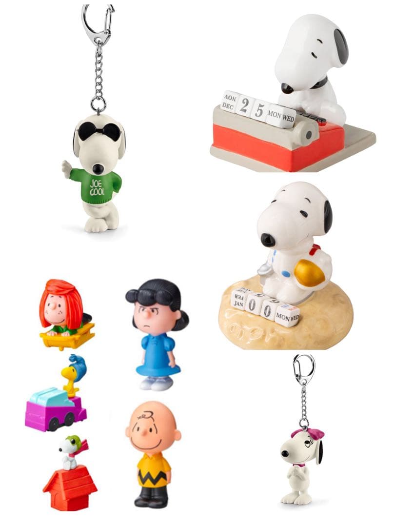 スヌーピー マリモクラフト万年カレンダー2種＆キーホルダー2種＆ハッピーセット