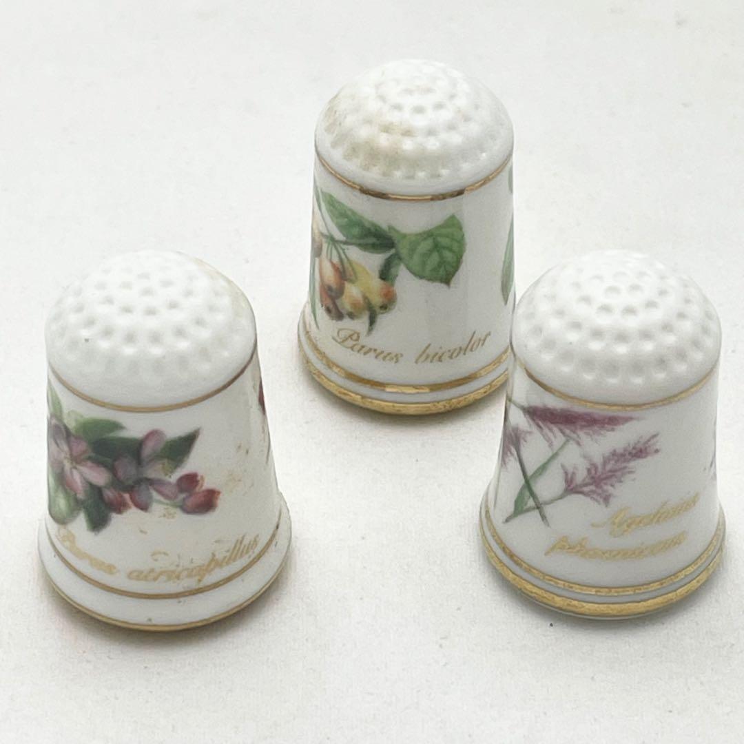 【美品】指ぬき シンブル 24個 庭園の鳥 フランクリン・ミント ガーデンバード