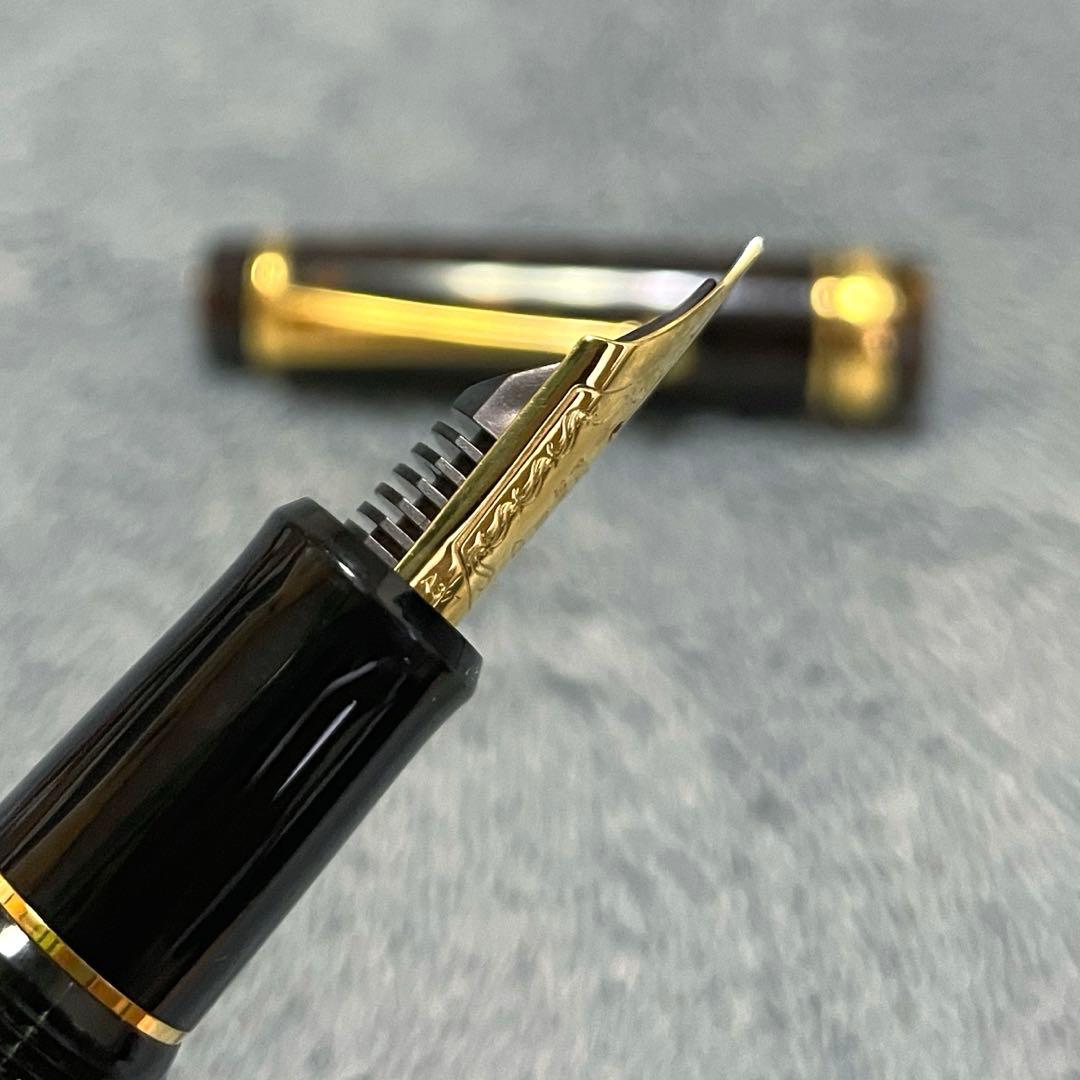 【超美品】パイロットカスタム　エレガンス　18K750太字　マーブル軸　万年筆