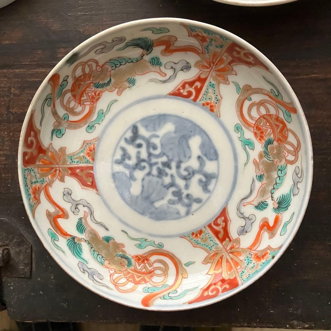 錦手伊万里　美しく華やかな小皿　食卓に華を添える　5枚セット