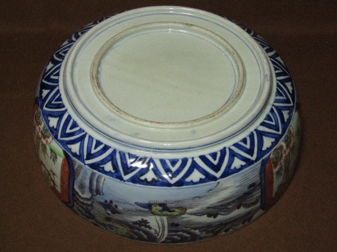 【伊万里　特大寸　丼鉢　三つ組　径３７ｃｍ　明治四十四年新調】美品