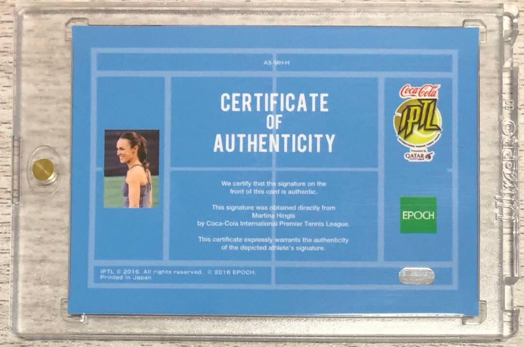 EPOCH 2016 ヒンギス 直筆サインカード 22枚限定