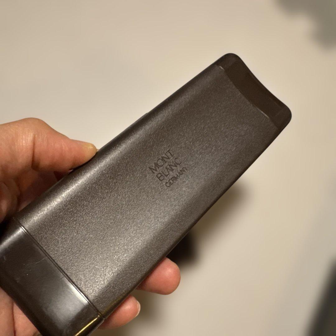 新品未使用モンブラン ノック式シャープペンSライン黒ゴールド MONTBLANC