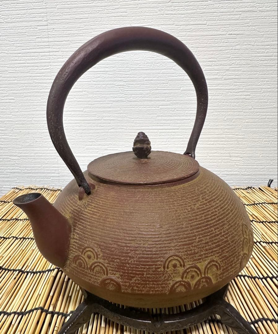 新品、供箱、栞付　岩手県奥州水沢幸工芸　現代の名工 佐藤勝久造　丸平型糸目波文