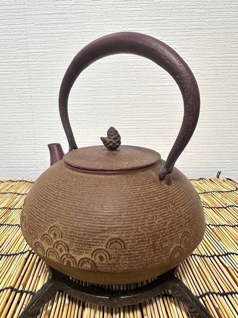 新品、供箱、栞付　岩手県奥州水沢幸工芸　現代の名工 佐藤勝久造　丸平型糸目波文