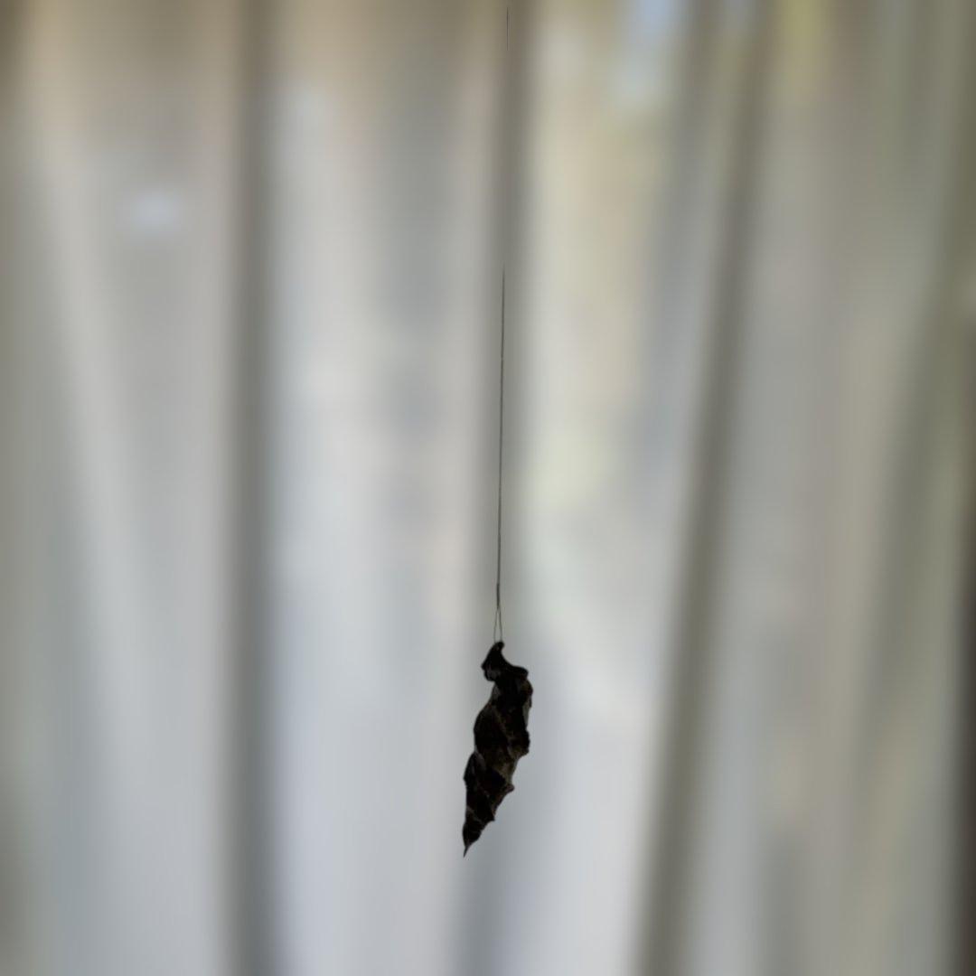 高岡銅器　ミノムシ　一輪挿し　いぶし金