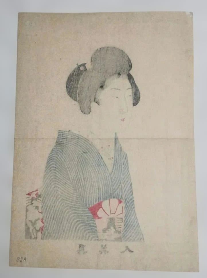 浮世絵版画、真美人五、橋本周延画 明治三十年出版