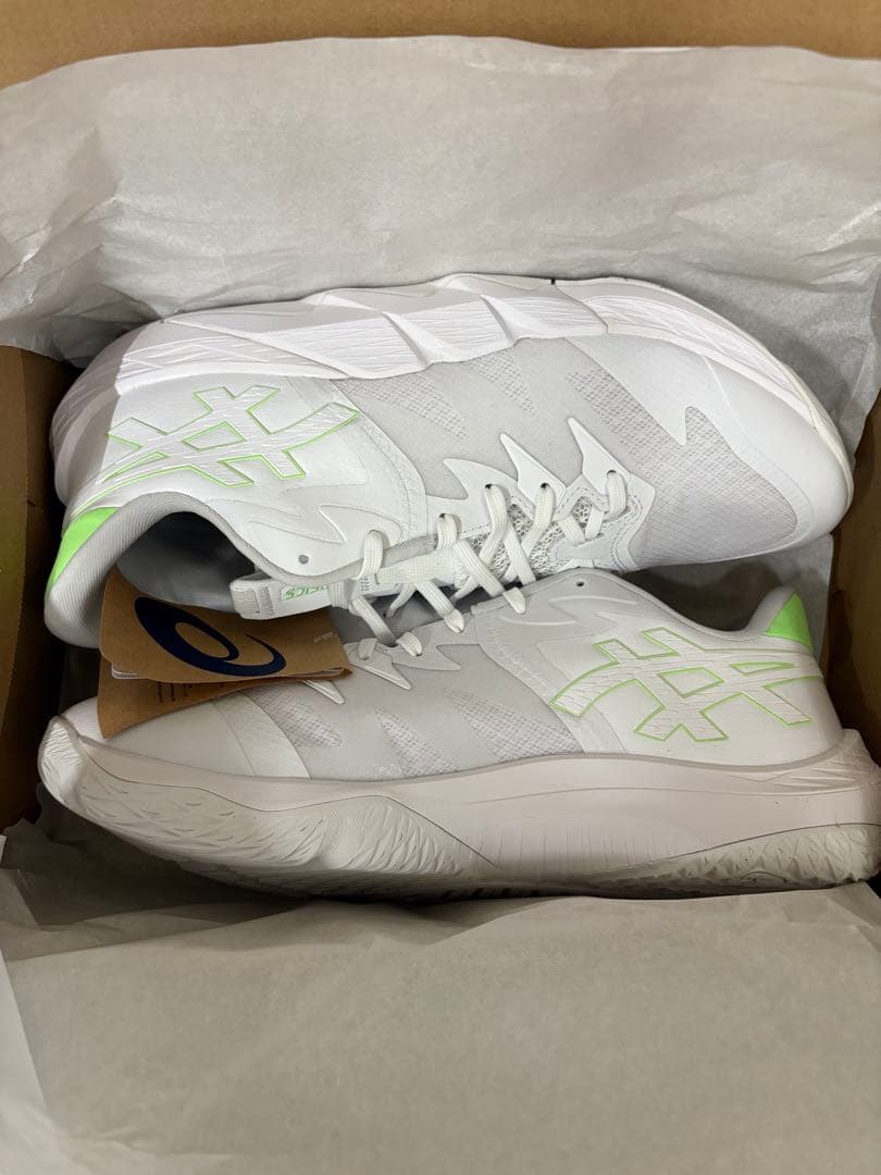 ASICS バスケットボールシューズ ホワイト/ライム