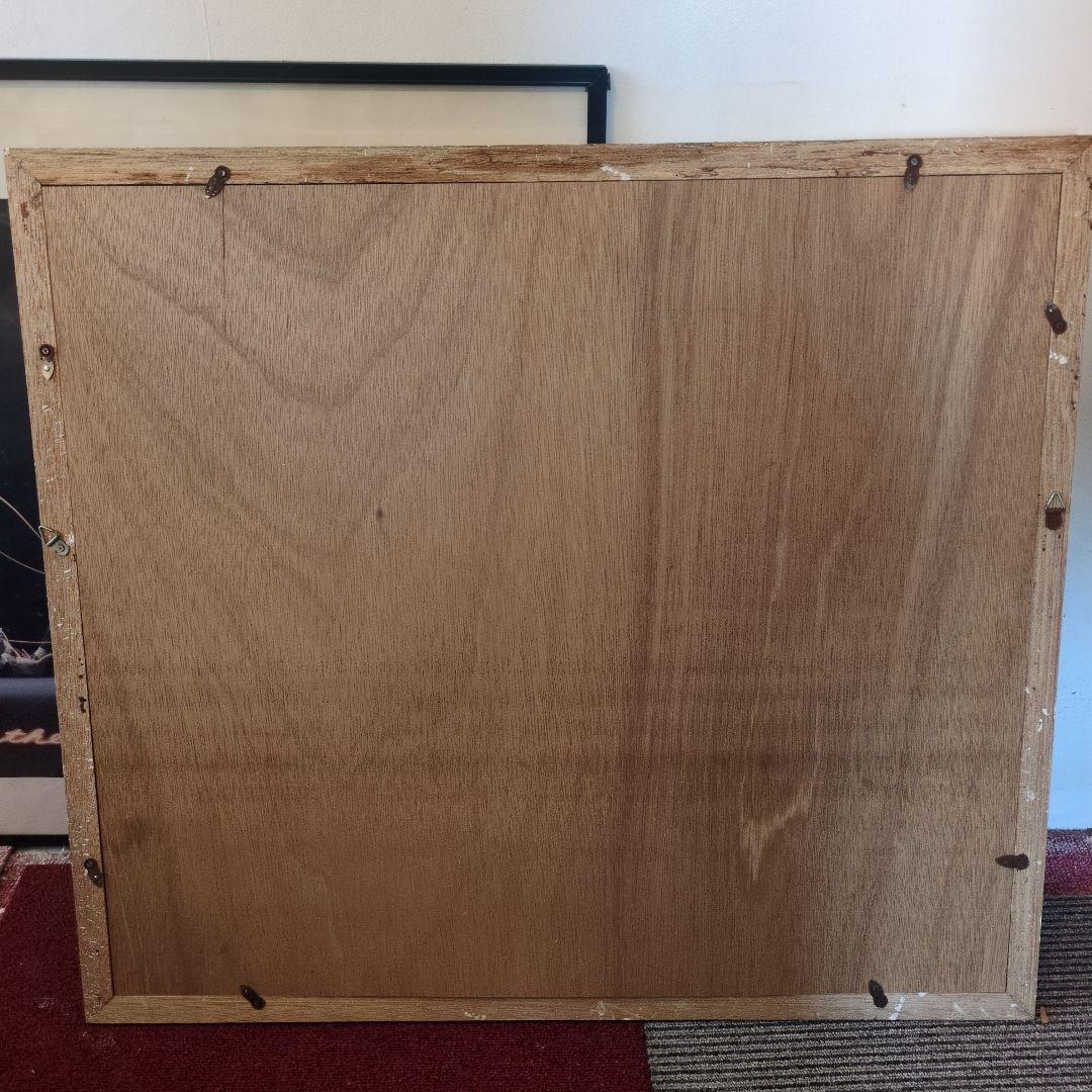 昭和レトロ　水晶絵　フランソワ ミレー 落穂拾い 複製名画 絵画 美術品 壁掛け