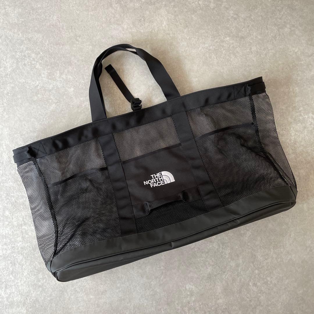 【新品同様】THE NORTH FACE メッシュトートバッグ ブラック