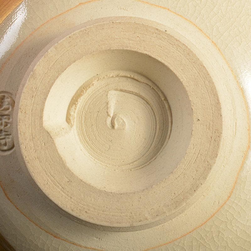 のらぴねこ　清閑寺窯　杉田祥平造　色絵仁清瀬田川　茶碗　共箱　V　6688