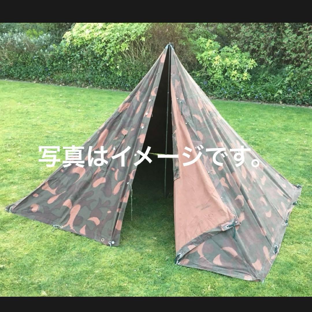 ま*と様 ハンガリー軍　軍幕⑤　ポンチョ　２枚　ポール・ペグセット　 ワンポール