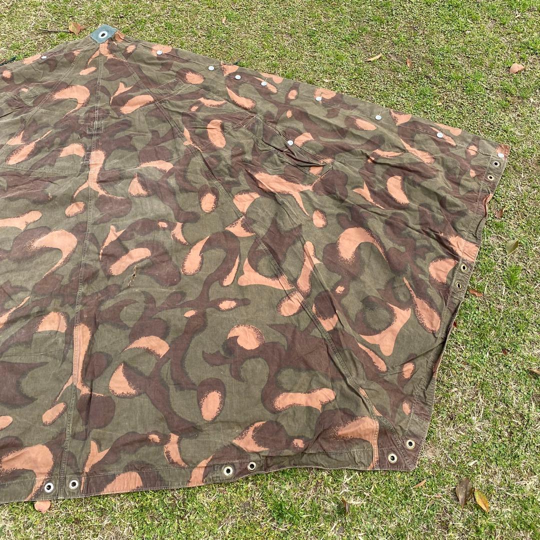 ま*と様 ハンガリー軍　軍幕⑤　ポンチョ　２枚　ポール・ペグセット　 ワンポール