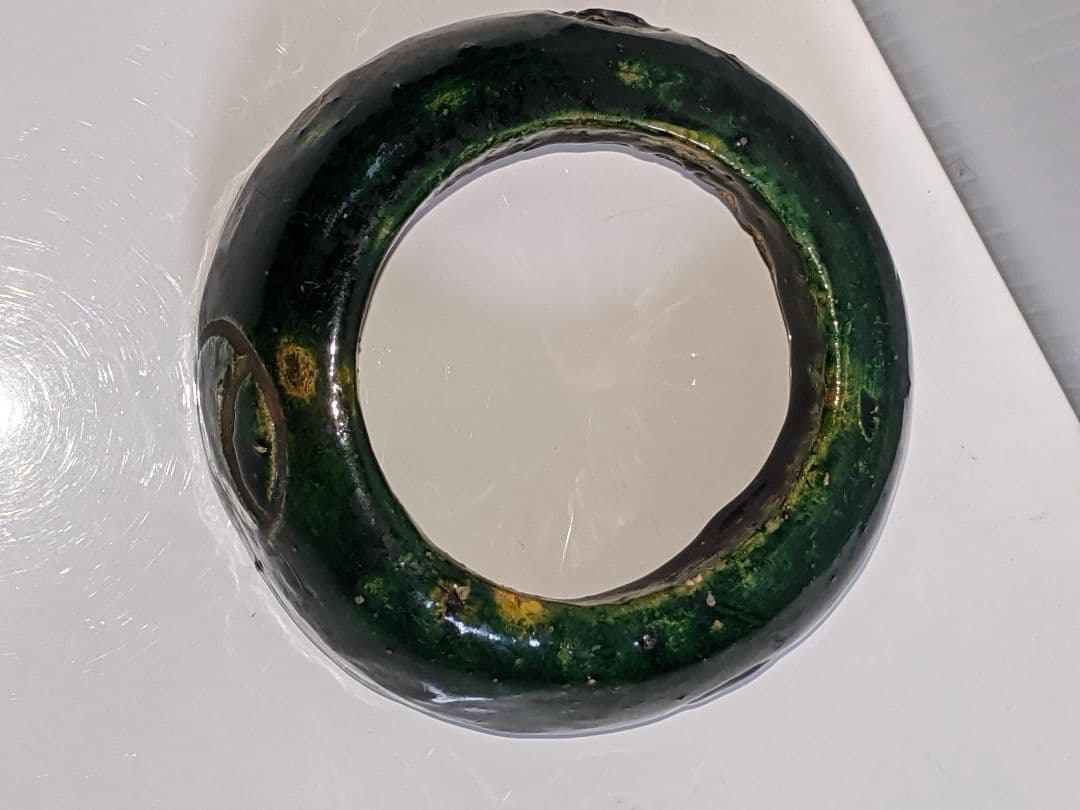 楽焼き　九代了入　蓋置　茶道具