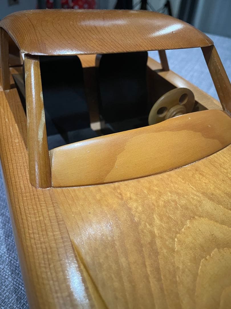 【希少】木製　スポーツカー アンティーク　約50cm