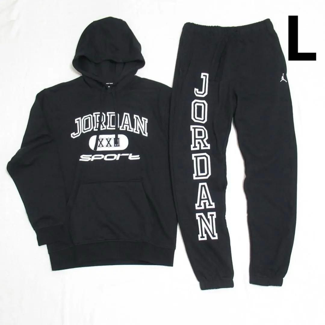 L 黒 ブラック ジョーダン スウェット パーカー パンツ 上下セット