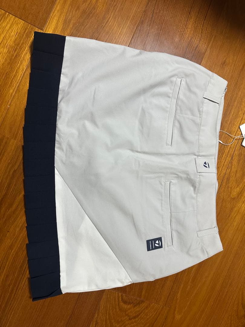 TAYLOR MADE プリーツ　スカート グレー/ネイビー