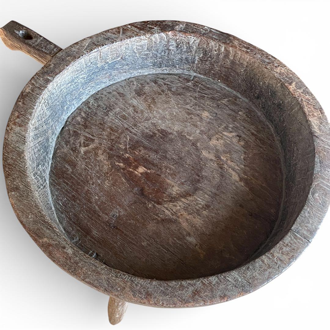 【希少】 チーク材 テーブル アフリカ？民芸品 アンティーク プリミティブ