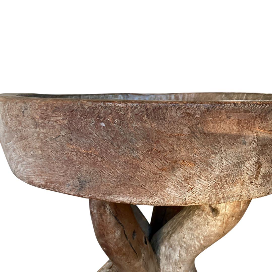 【希少】 チーク材 テーブル アフリカ？民芸品 アンティーク プリミティブ