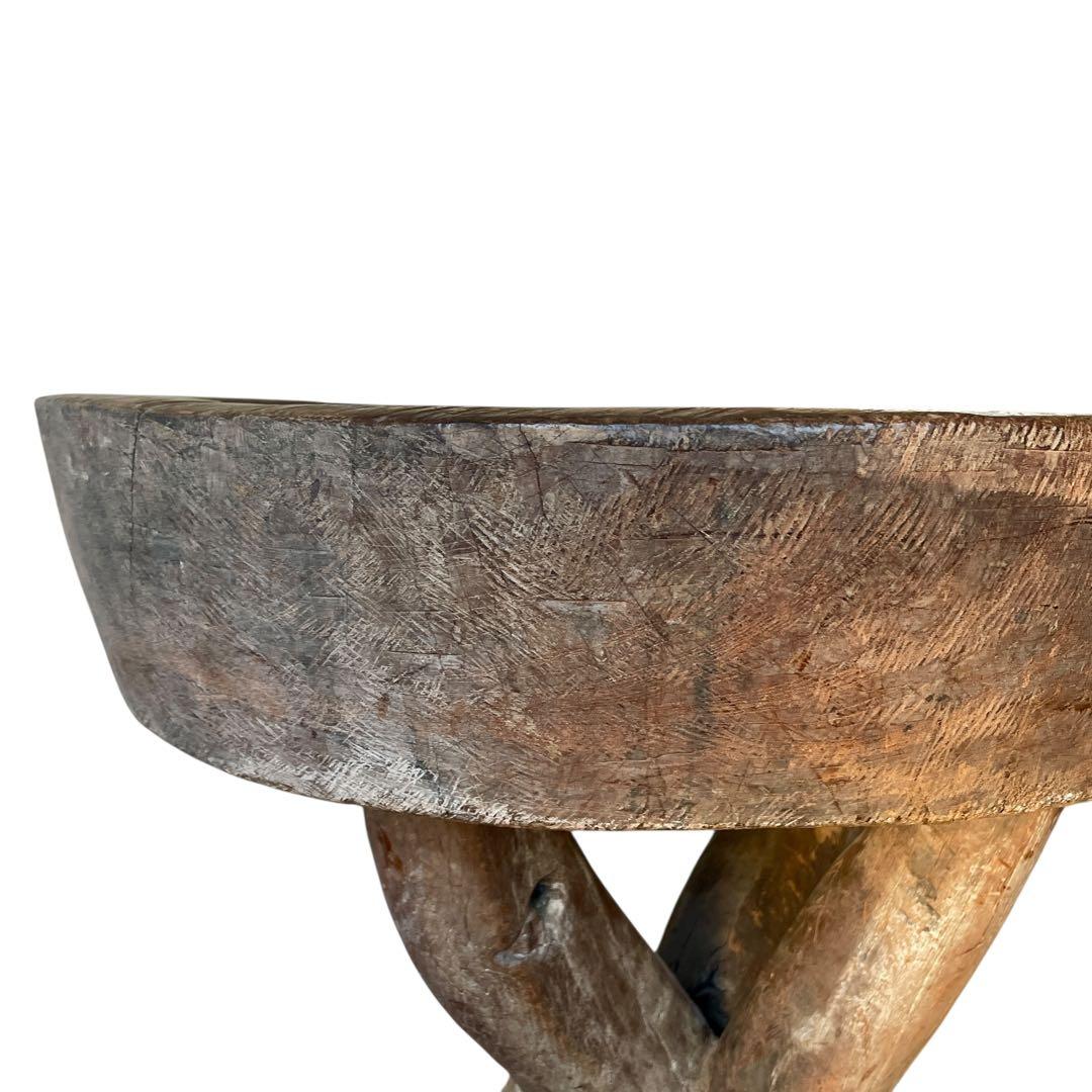 【希少】 チーク材 テーブル アフリカ？民芸品 アンティーク プリミティブ