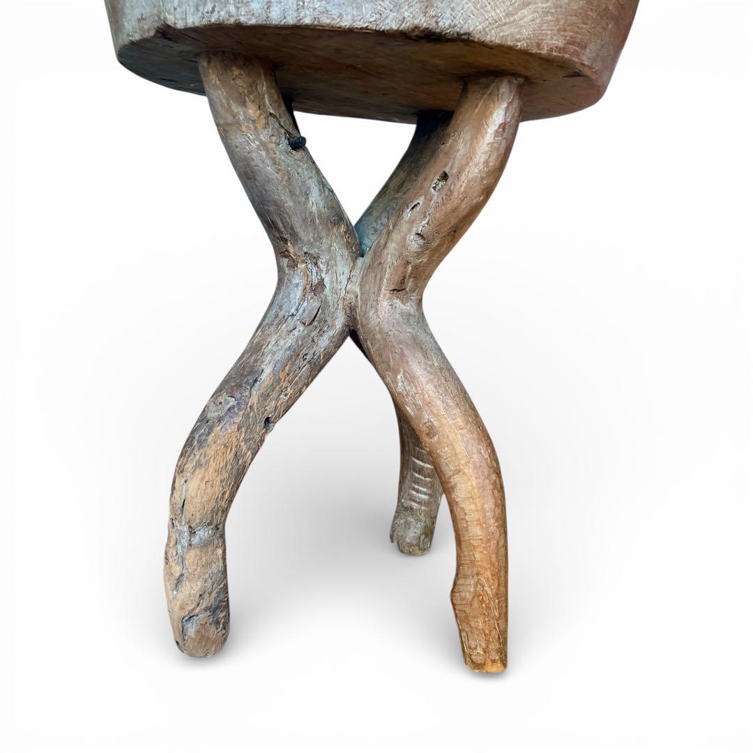 【希少】 チーク材 テーブル アフリカ？民芸品 アンティーク プリミティブ