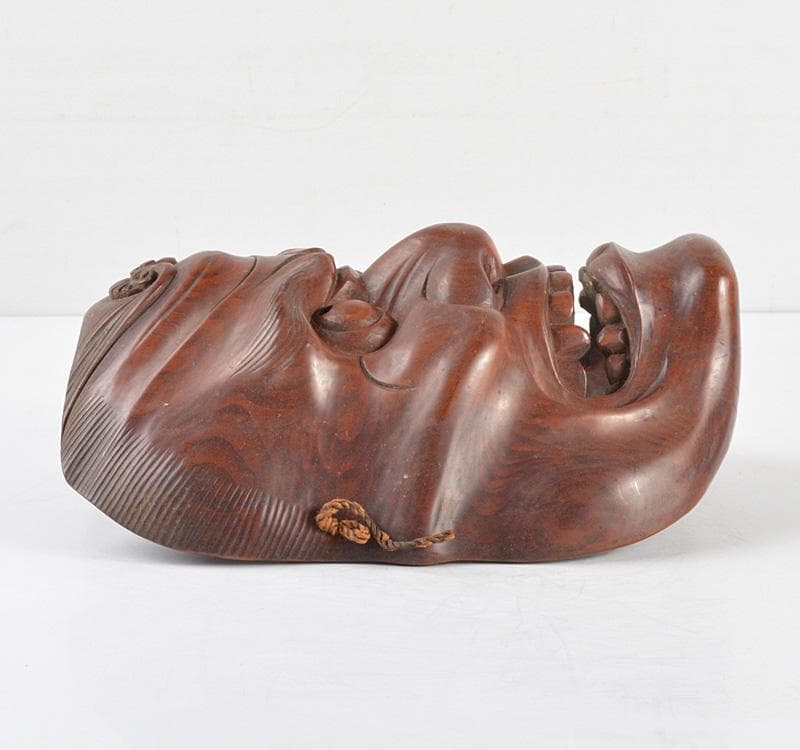 能楽　雅楽　能面　木彫　出目作　釣眼　M　R4854