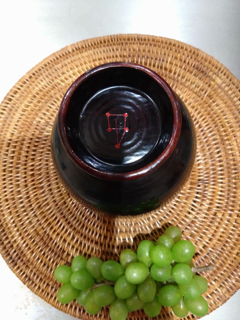 漆椀　角偉三郎　合鹿椀　共布、共箱付き　五ツ星