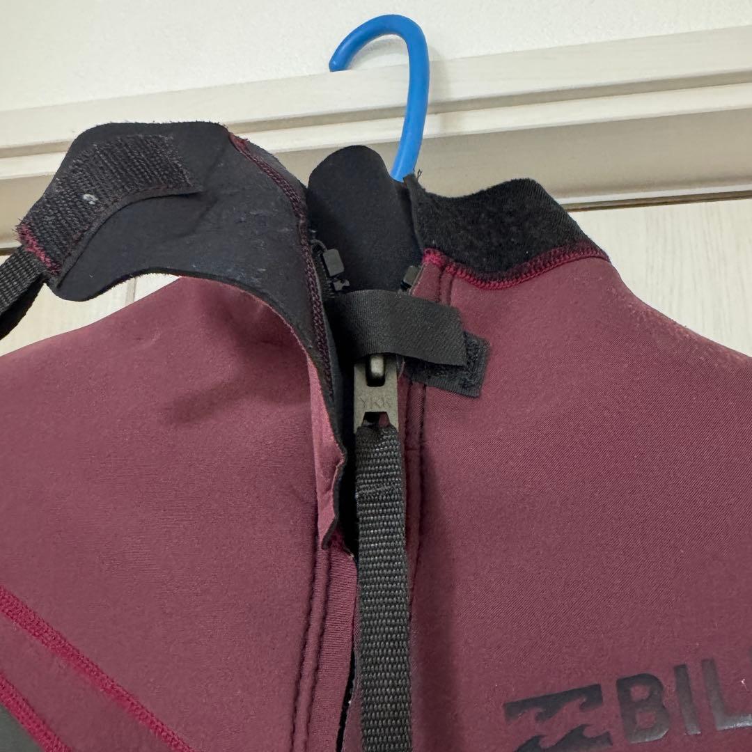 BILLABONG スプリングウエットスーツ ダークグレー/ワインレッド　MS