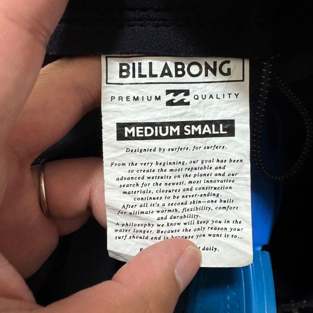 BILLABONG スプリングウエットスーツ ダークグレー/ワインレッド　MS