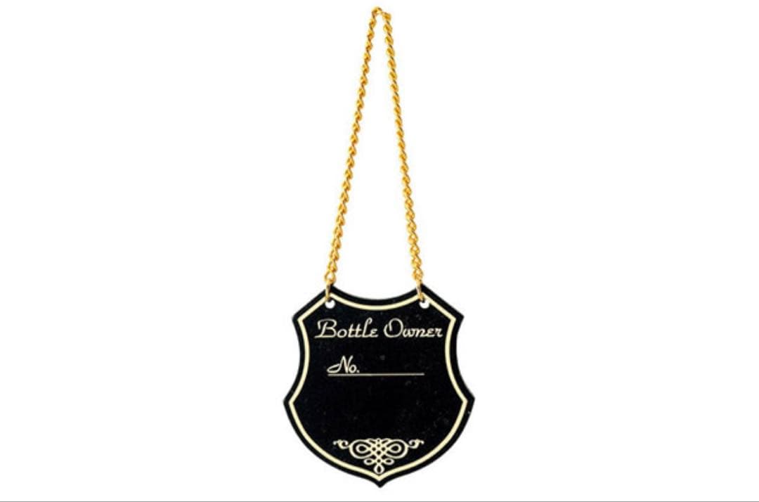 ボトルキープタグ　イカリ型　54個 貼り替えシール付き