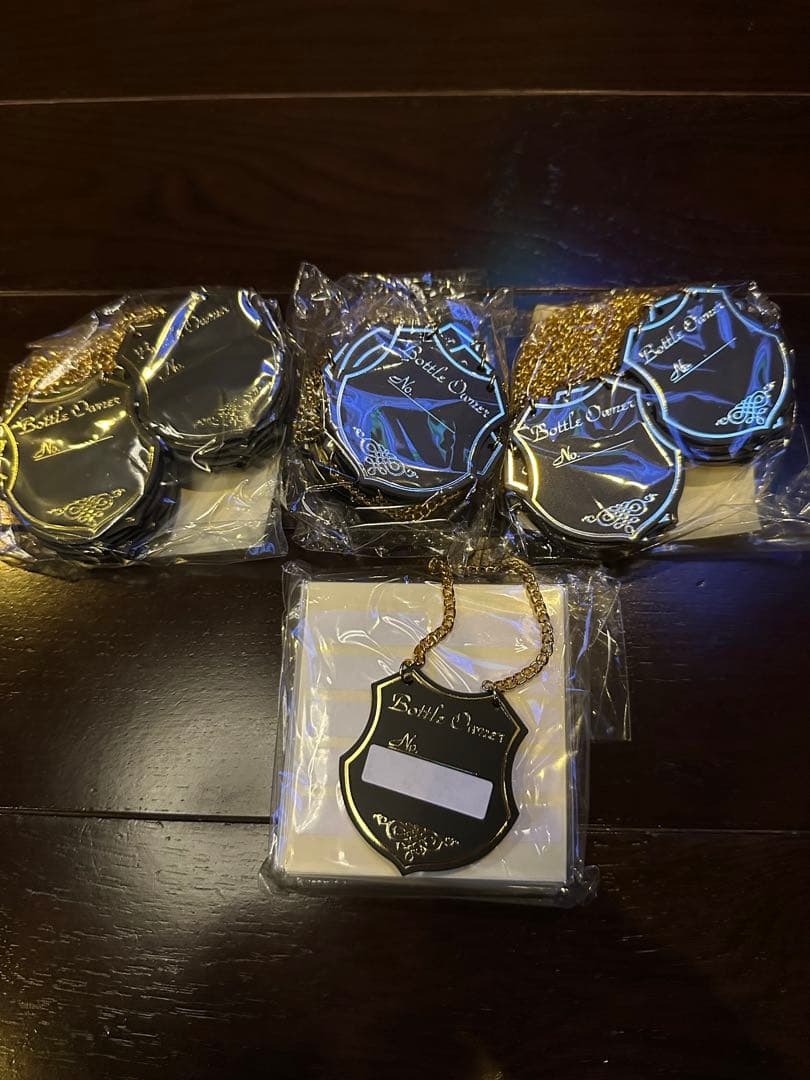 ボトルキープタグ　イカリ型　54個 貼り替えシール付き