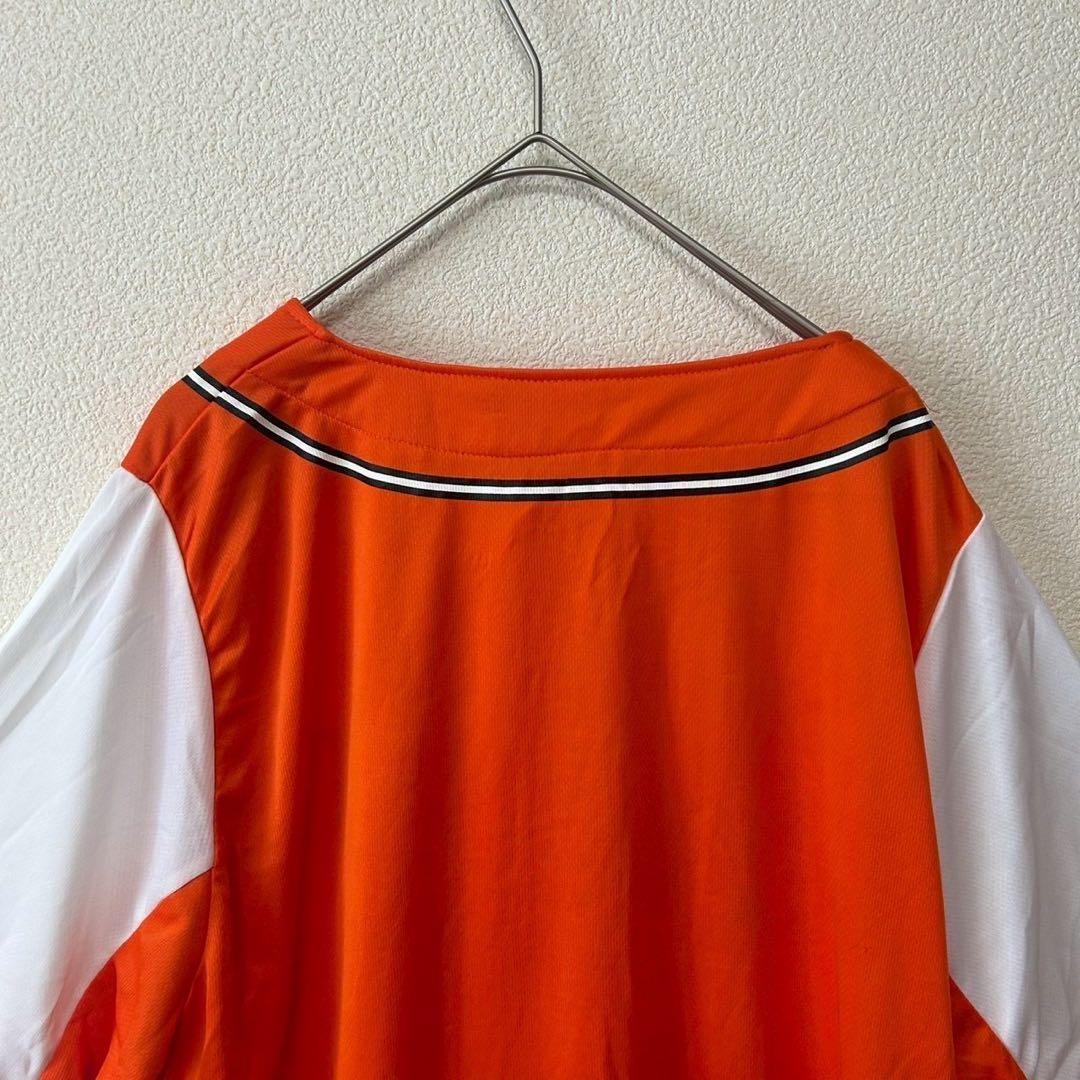 アディダス ユニフォーム オレンジ GIANTSロゴ ボタン付き s6138