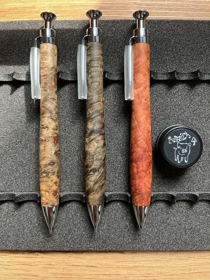 【箱無し】こぶた工房　花梨　白青赤+【箱有り】島田小割製材所 屋久杉