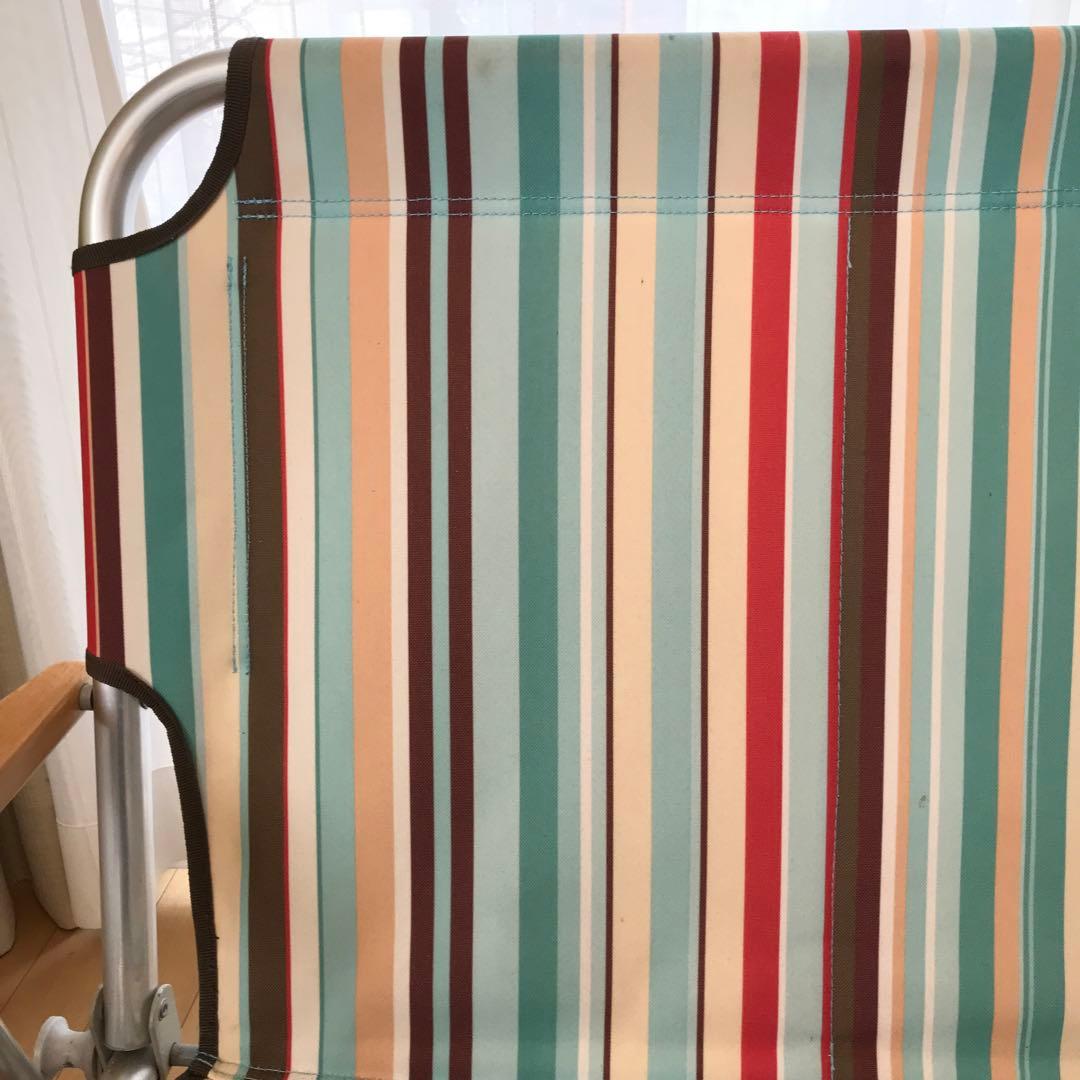 ロゴス　二人掛け　ストライプ　チェア