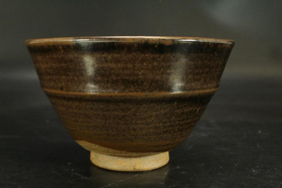 茶道具 膳所焼 茶碗 美品(ZE426)