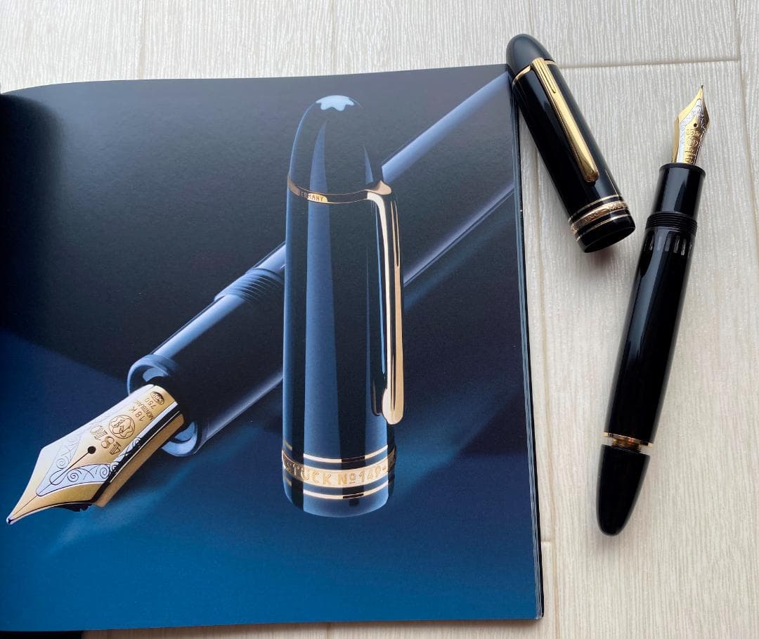 超美品 モンブラン 149 18K (EF) 極細750 万年筆 インク・付属品