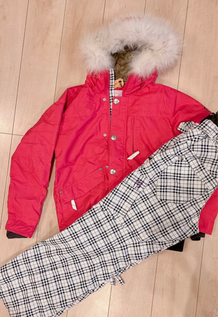 ボードウェア　セット　ピンク　ホワイト　チェック　S M レディース