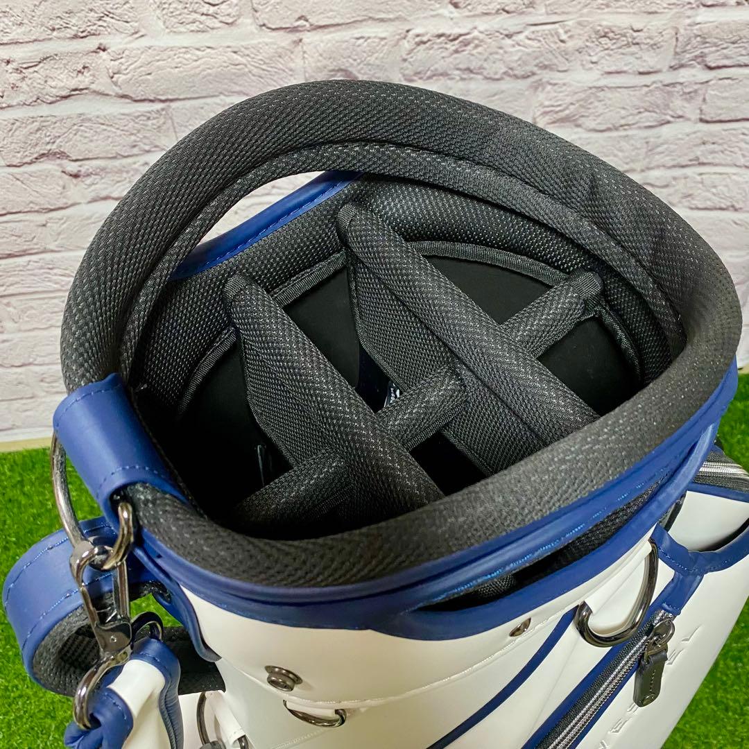 Vessel ベゼル キャディバッグ ホワイト ネイビー 白 ゴルフバッグ