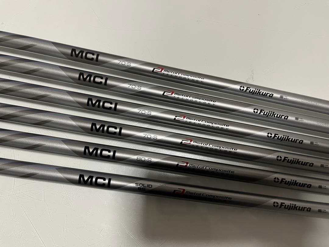 フジクラ MCI 70-S 7〜Pウェッジ用80S、SOLID 85シャフト7本